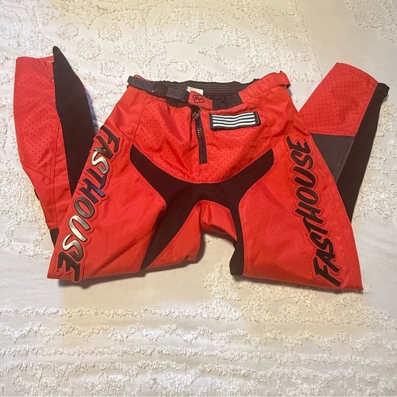 Kids Red Racing Pants - Picture 1 of 6
